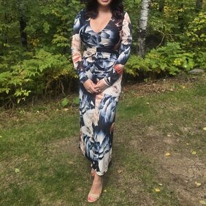 Floral Long Sleeve Maxi Dress